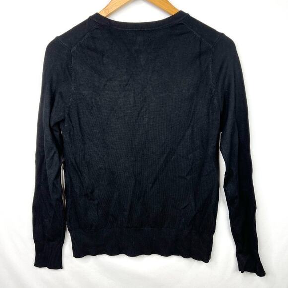 Charter Club Black Sequin Stripe Cardigan Small - Picture 6 of 6